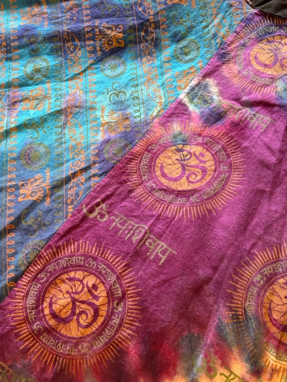 Kathmandu Imports Wide-Leg Printed Harem Tie-Dye Sacred Symbol Pants - Picture 8 of 11